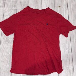 Boys Polo Red Logo Tee Size Medium 10/12